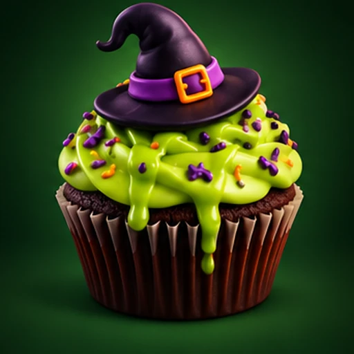 Witch Hat cupcake representing 1024