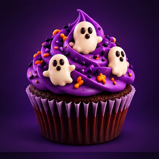 Ghost Party cupcake representing 128