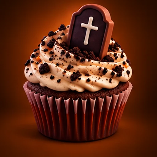 Graveyard cupcake representing 512